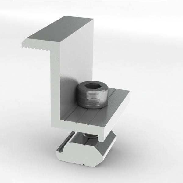 Buy Aluminum 6005 Photovoltaic Mounting Solar Panel Mid End Clamps at wholesale prices