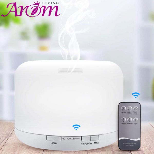 Buy 500ML White Plastic Aroma Diffuser With 7 Color LED Light And Remote Controller at wholesale prices