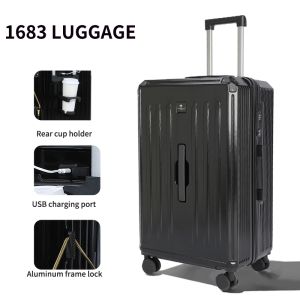China Multifunctional fashionable travel suitcase good quality convenient travel 26 inches aluminum suitcase on sale