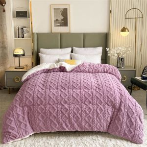 Warm Chunky Thickened Winter Velvet Sherpa Quilt Weight Blanket