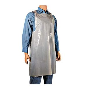 Unisex Disposable CPE Plastic Aprons , Plastic Bib Aprons For Restaurant /