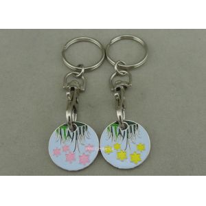 Quality Brass Die Struck Personalized Silver Trolley Coin For Shopping Car for sale