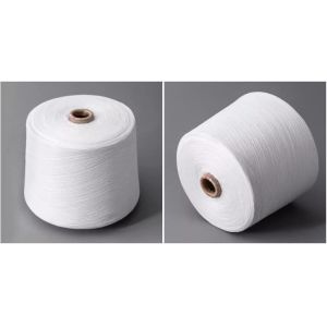 High Quality 28S/2 Poly Poly Core Spun Yarn Sewing Thread Raw White