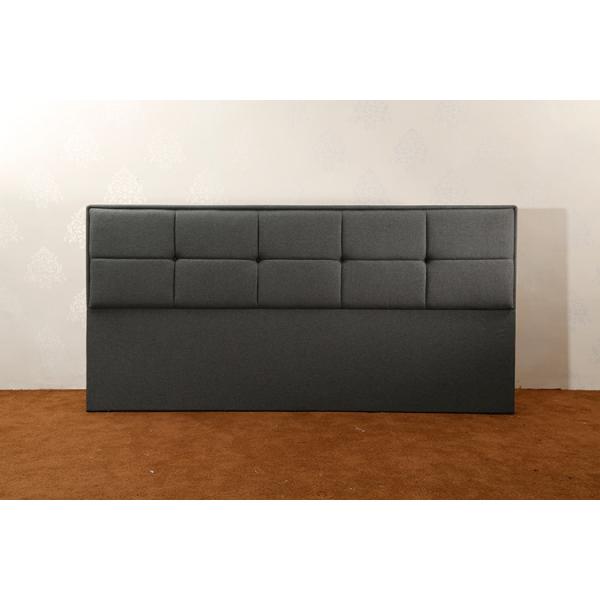 Full Size Linen Fabric Headboard Solid Wood Frame Bed Base Customized Service