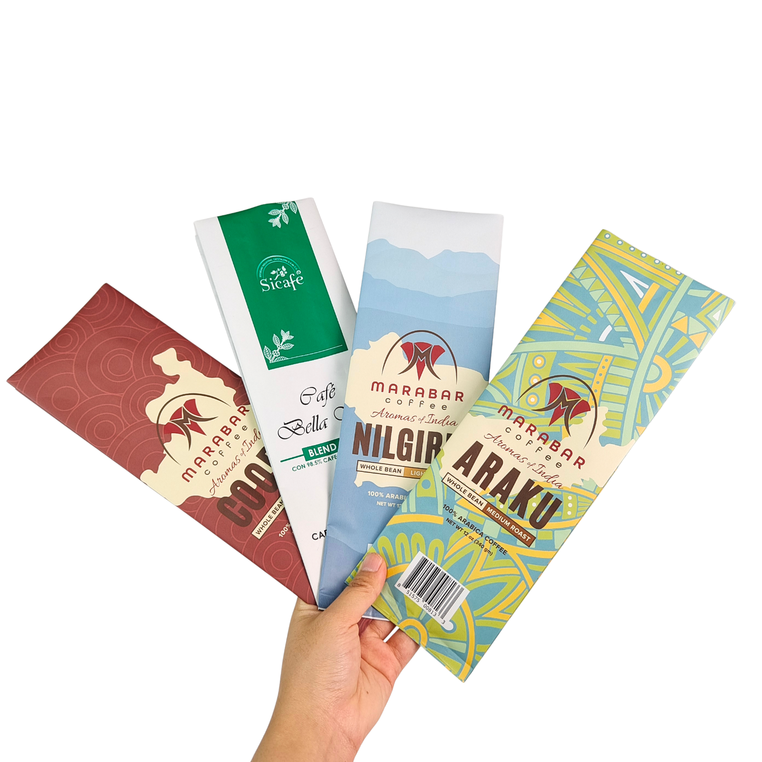 Custom Stand Up Zipper Coffee Bean Bag with Valve