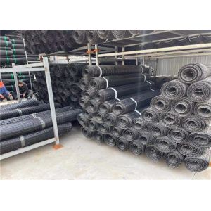 Asphalt Coating Biaxial Plastic Geogrid For Civil Engineering Construction