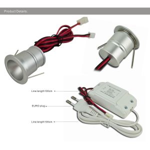 Recessed Mini Led Spotlight Downlight light 1W with Driver Kit for Home