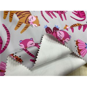 China Waterproof Printed PU Leather Garment Leather Fabric Customized Surface Design on sale