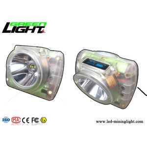 OLED Screen Waterproof Led Headlamp , Hard Hat Light Rechargeable Transparent