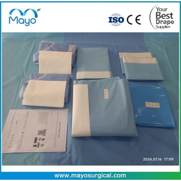 Surgical Use Vertebral Surgery Sterile Laminectomy Spinal Drape Pack with incision Film