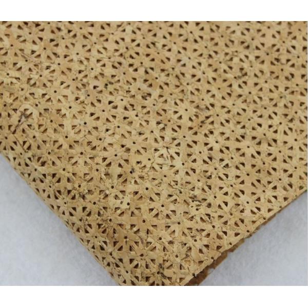 Buy Whosale Price 1.4m Width Hollow Cork Fabric style by Yard in Nature Color for Decoration at wholesale prices