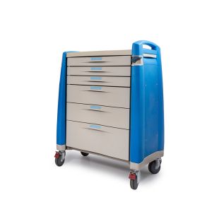 Automatic Self Locking 5 Drawers ABS Utility Medicine Trolley Cart