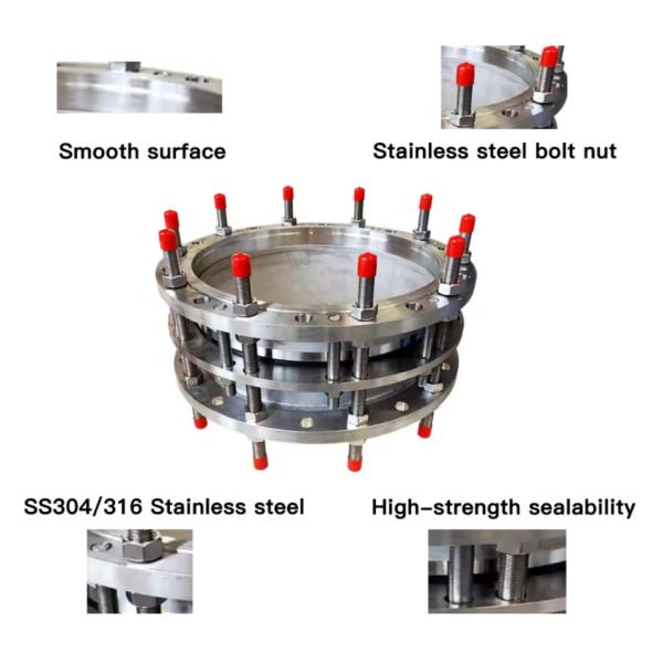 304 316L Stainless Steel Detachable Double Dismantling Flange Force Transmission Joint Half Wire Limited Expansion Joint