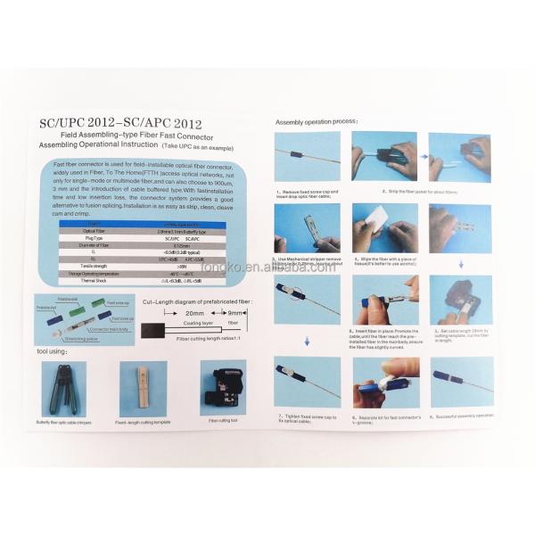 OEM Standard Fast Fiber Upc Connector SC Single Mode