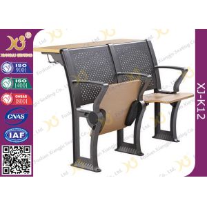 Metal / Plywood Bottom Book Rack College Classroom Furniture With Folding Tablet