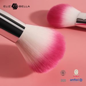 Synthetic Bristles Cosmetic Makeup Brush Set 24pcs Shiny Wooden Handle