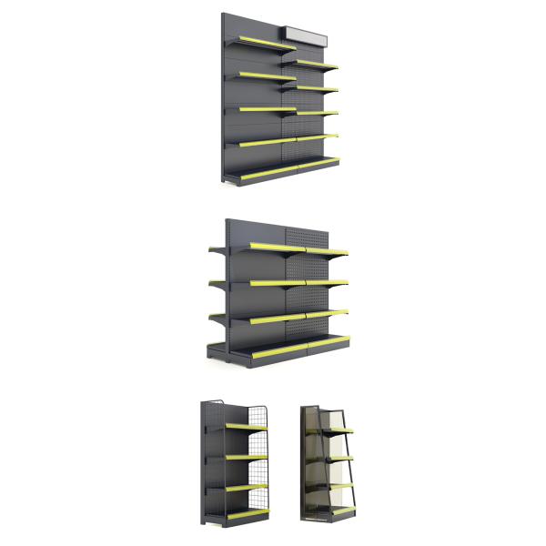 Metal Supermarket Shelf Gondola Display 30-100kg Capacity