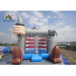 Quality PVC Pirate Theme Inflatable Jumping Castle Bouncer 4 X 3m Outdoor Grey Color for sale