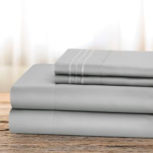 China Transform Your Kids Room into a Cozy Retreat with 4PCS 3-Line Embroidery Bed Sheets Set on sale