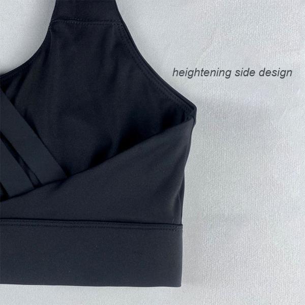 Fitness Crop Top Cross Back Bra Plus Size Shockproof Longline Underwear
