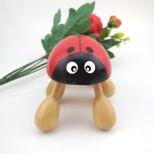 wooden ladybug shaped head massager / body massager- foot roller