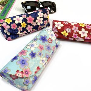Small floral canvas glasses bag, custom sunglasses box