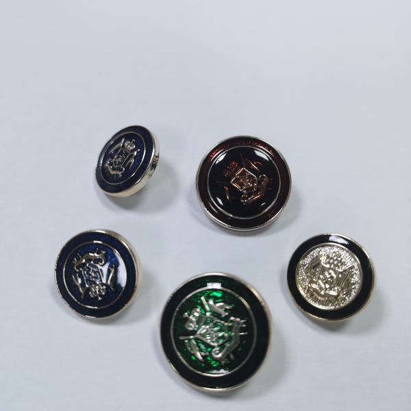 Factory wholesale Metal button Color dot oil high toe hand stitched gold button suit coat button