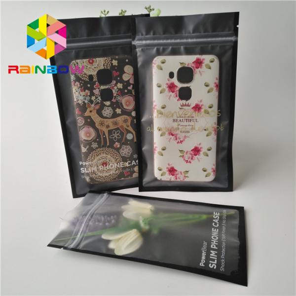Customized Plastic Pouches Packaging 1.6 x 8cm For Mobile Cable 3 sides sealed