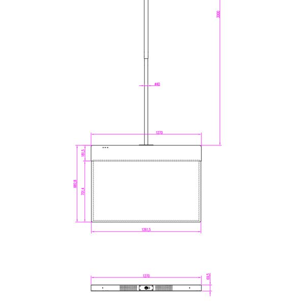 55 Inch Hanging Transparent OLED Display Unit with 10-Point Touch for Premium Indoor Digital Signage