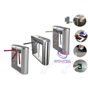 Semi automatic Stainless Steel Half Height Turnstiles , waist high turnstile