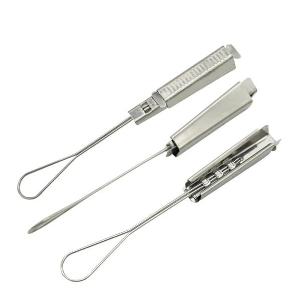 Buy 1.5KN Load Capacity SS201 SS304 Material Fiber Optic Cable Clamp for Overhead in FTTH at wholesale prices