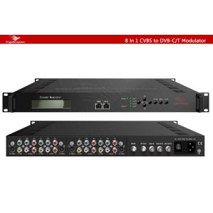 8 In 1 CVBS to DVB-C/T Modulator