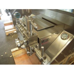 304 Stainless Steel Milk Homogenizer Machine Two Stage Mechanical Pressure