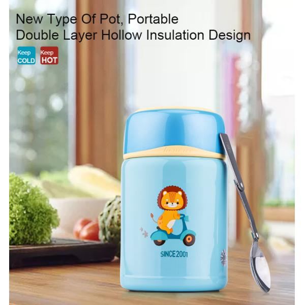 Kids school food flask stainless steel food storage container stainless steel soup container smoldering pot thermo hot food pot