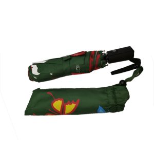 China Color Changing Foldable Auto Close Umbrella Red With Nice Design And Rubber Handle on sale