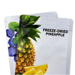 Glossy Stand Up Zipper Pouch For Freeze Dried Fruit Packaging Bag Print Food PE