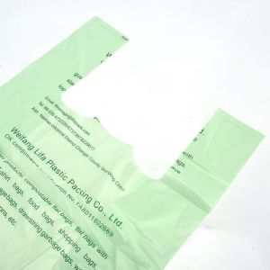 OEM High Speed Biodegradable Polythene T-shirt Plastic Shopping Bags Making