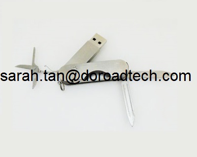 Multifunctional Knife Shaped Metal Twister USB Flash Drive Real Capacity