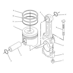 Quality 3208T34 Body Piston .040 Cylinder Liner 101-4495 Engine 320-8T34 Ring 1014495 Piston for sale
