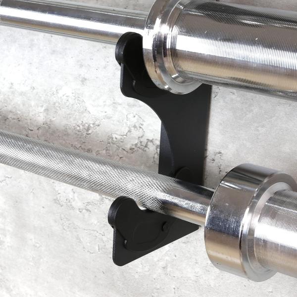 Barbells Gym Storage Bracket with Horizontal Barbell Rack 4 Bars Holder Wall Mounted