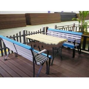 Solid Plastic Outdoor Park WPC Chair Polymers WPC Garden Bench Wood Plastic