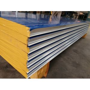 Blue Fireproof Foam Insulated Rockwool Wall Panels