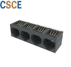 Unshielded 5224-B Series RJ45 Modular Jack RJ45 8p8c Jack Vertical With Post Ethernet Socket