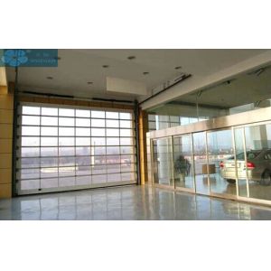 Transparent 220V 40mm Sliding Glass Garage Doors