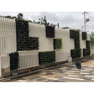 Plastic HDPE Greening Planting Pot Stackable Vertical Wall Planter System for