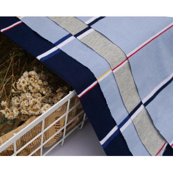 Buy Breathable Wear-Resistant Skin-Friendly Anti-Wrinkle Crisp Striped Knit Fabric For T-Shirt at wholesale prices