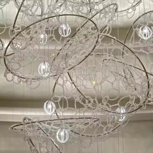Crystal Non Standard Engineering Custom Hotel Hall Chandelier Banquet Hall