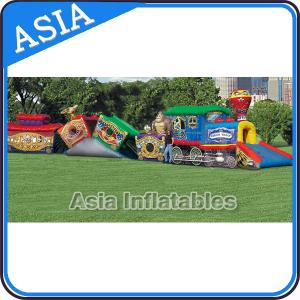 Quality PVC Tarpaulin Circus Train Inflatable Theme Park High Durability for sale