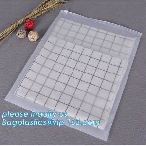 BAGEASE Transparent Bottom Gusset Slider Zipper Garment Packaging Pouch K