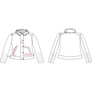 Levis Ladies' Charcoal Pleather Jacket With Detachable Sherpa Collar LEDO1741